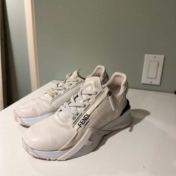 Fendi Cream and Black Sneakers - Picture 4 of 9